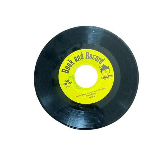 Vtg 1997 Christmas Peter Pan Richard The Sharp Eared Reindeer Book Record 45rpm - Picture 6 of 9